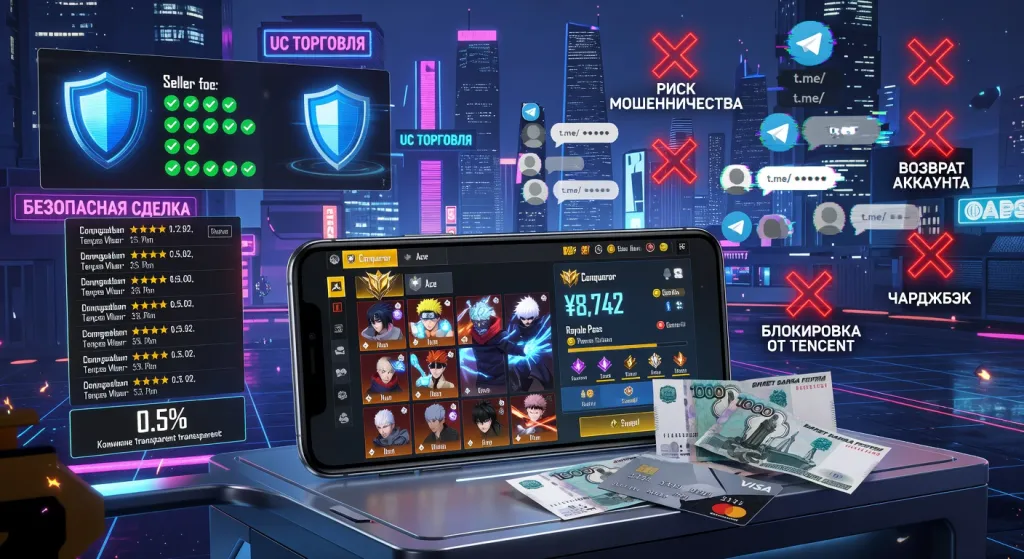 Как безопасно купить и продать аккаунт PUBG Mobile с UC и избежать блокировки
