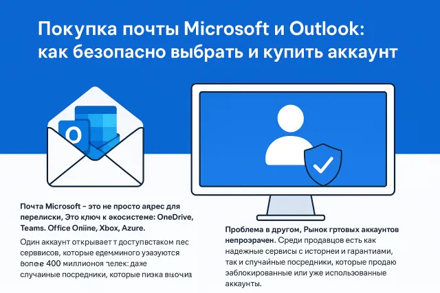 Покупка почты Microsoft и Outlook: как безопасно выбрать и купить аккаунт
